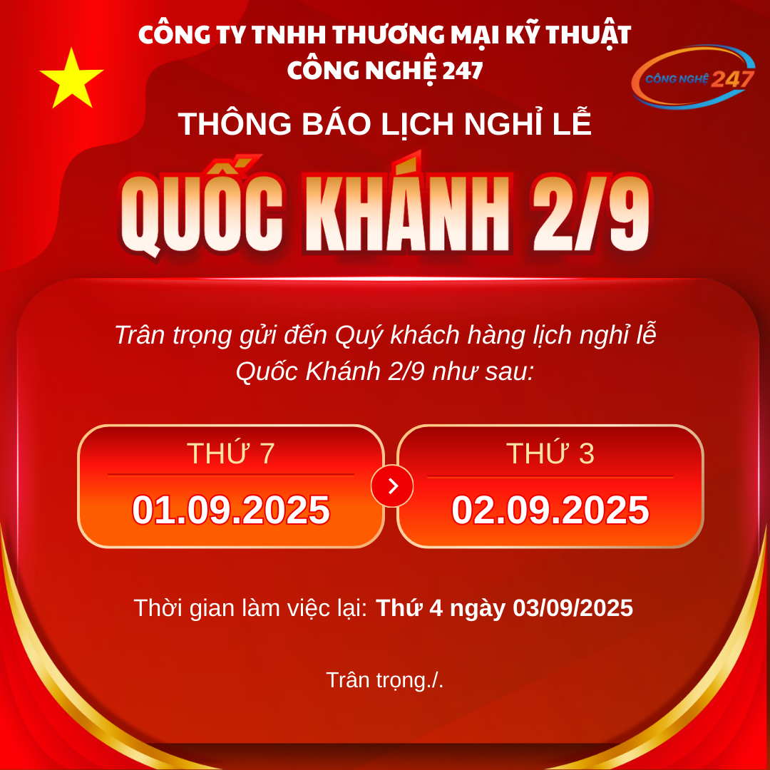 Thông Báo Nghĩ Lễ Quốc Khánh